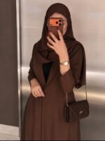 ⁦عباية براون سعودية فاخرة | كريب سعودي Premium | مستوردة من السعودية⁩ - الصورة ⁦2⁩