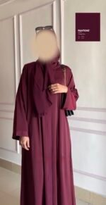 ⁦عباية كريب بيزك | عباية كريب سعودي فاخرة | صناعة سعودية كاملة | مستوردة من السعودية⁩ - الصورة ⁦2⁩