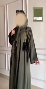 ⁦عباية كريب بيزك | عباية كريب سعودي فاخرة | صناعة سعودية كاملة | مستوردة من السعودية⁩ - الصورة ⁦20⁩