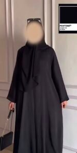 ⁦عباية كريب بيزك | عباية كريب سعودي فاخرة | صناعة سعودية كاملة | مستوردة من السعودية⁩ - الصورة ⁦8⁩